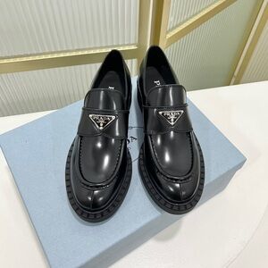 Prada black women's loafers